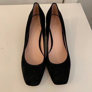 J. Crew black suede heel